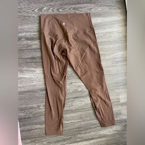 Size 10 Brown Ribbed Align Lululemon Leggings
